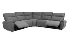 DFS Aussie Express Fabric Electric Recliner Corner Sofa-Corner Sofa With USB