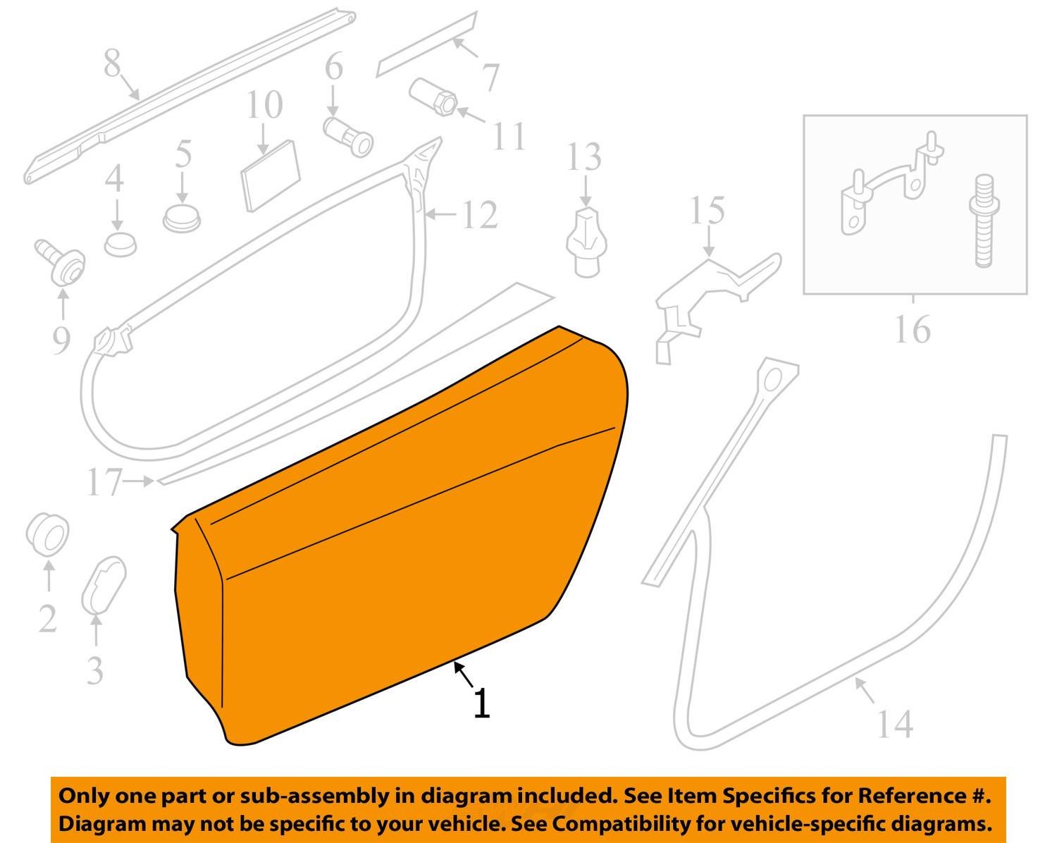 2011-2015 AUDI R8 SPYDER FRONT LEFT DOOR SHELL ASSEMBLY *SCRATCHES*