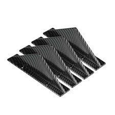 4pcs Black Straight Car Rear Lower Bumper Splitter Lip Wing Diffuser Shark Fin