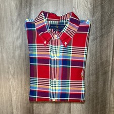 Ralph Lauren Classic Fit Plaid Long Sleeve Button Down - Large