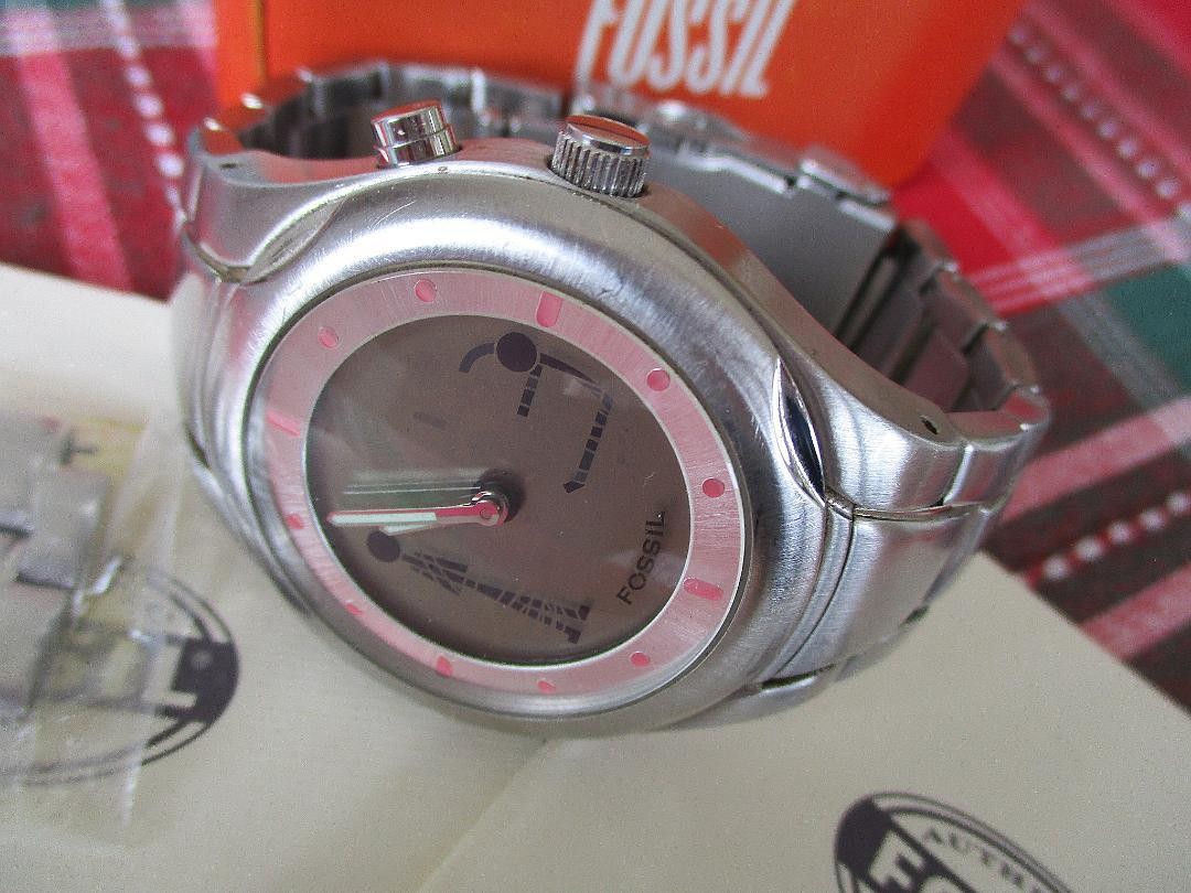 FOSSIL JR-8195 アナログ 人文字のピクトグラム 腕時計 Fossil Big Tic JR-8195 Pictogram Watch for sale online | eBay