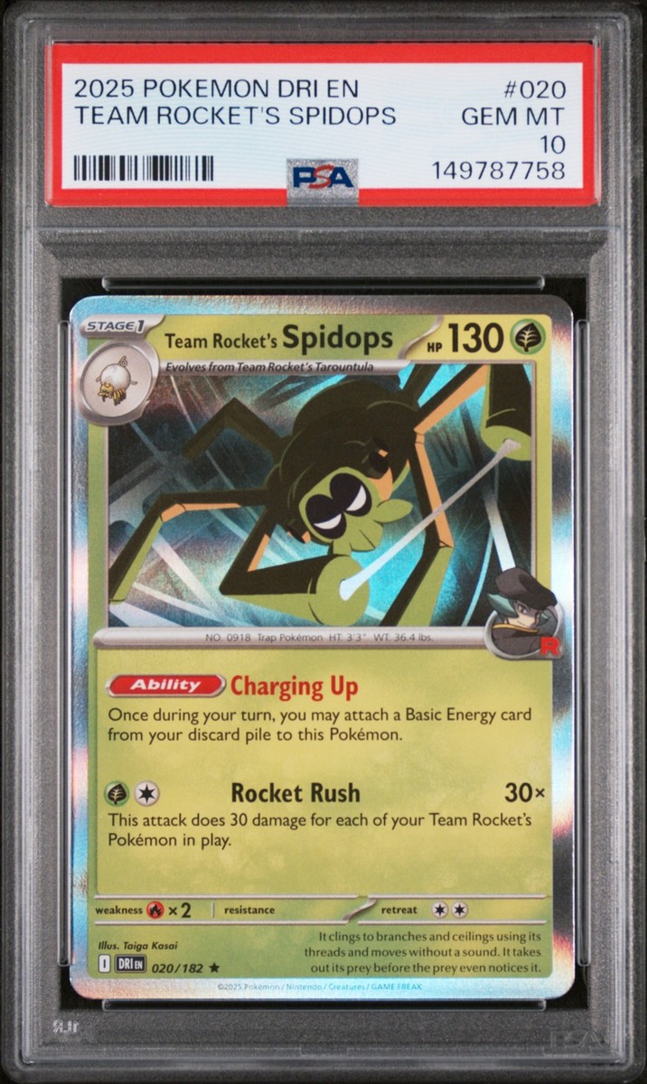 Team Rocket's Spidops 020/182 Sv10: Destined Rivals Holo for sale