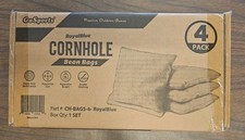 GoSports Cornhole Bean Bags 4 Pack - Regulation All Weather - Royal Blue