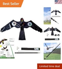 Eco-Friendly Hawk Kite with Telescopic Pole - Advanced Bird Deterrent Solution