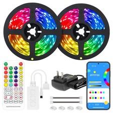 RGBW Bluetooth Music APP 32.8FT LED Strip Lights RGB Warm White 3000K 4 Color...