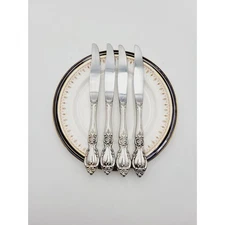 Oneida Community LOUISIANA Glossy Stainless Flatware Dinner Knives Vtg Set 4