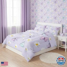 Qoomo Butterfly Comforter Set For Kids Teens Girls Womendaisy Kids Comforter1