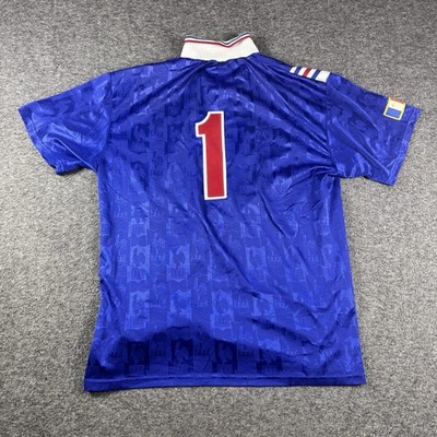 Vintage Adidas FRANCE National Football Team 1996 Home Jersey XL