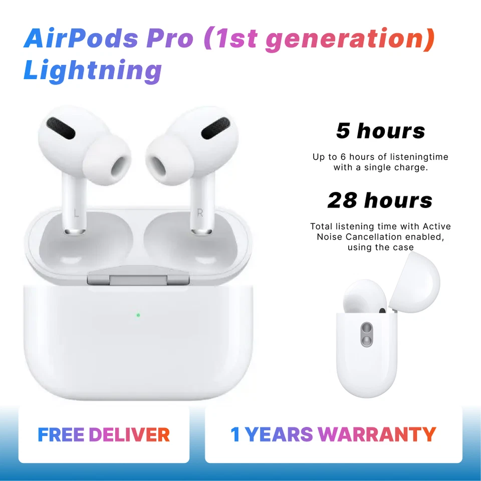 Apple AirPods 3rd Gen，Airpods Pro 2nd Gen/1st Gen - Lightning/Type-C, Nearly New