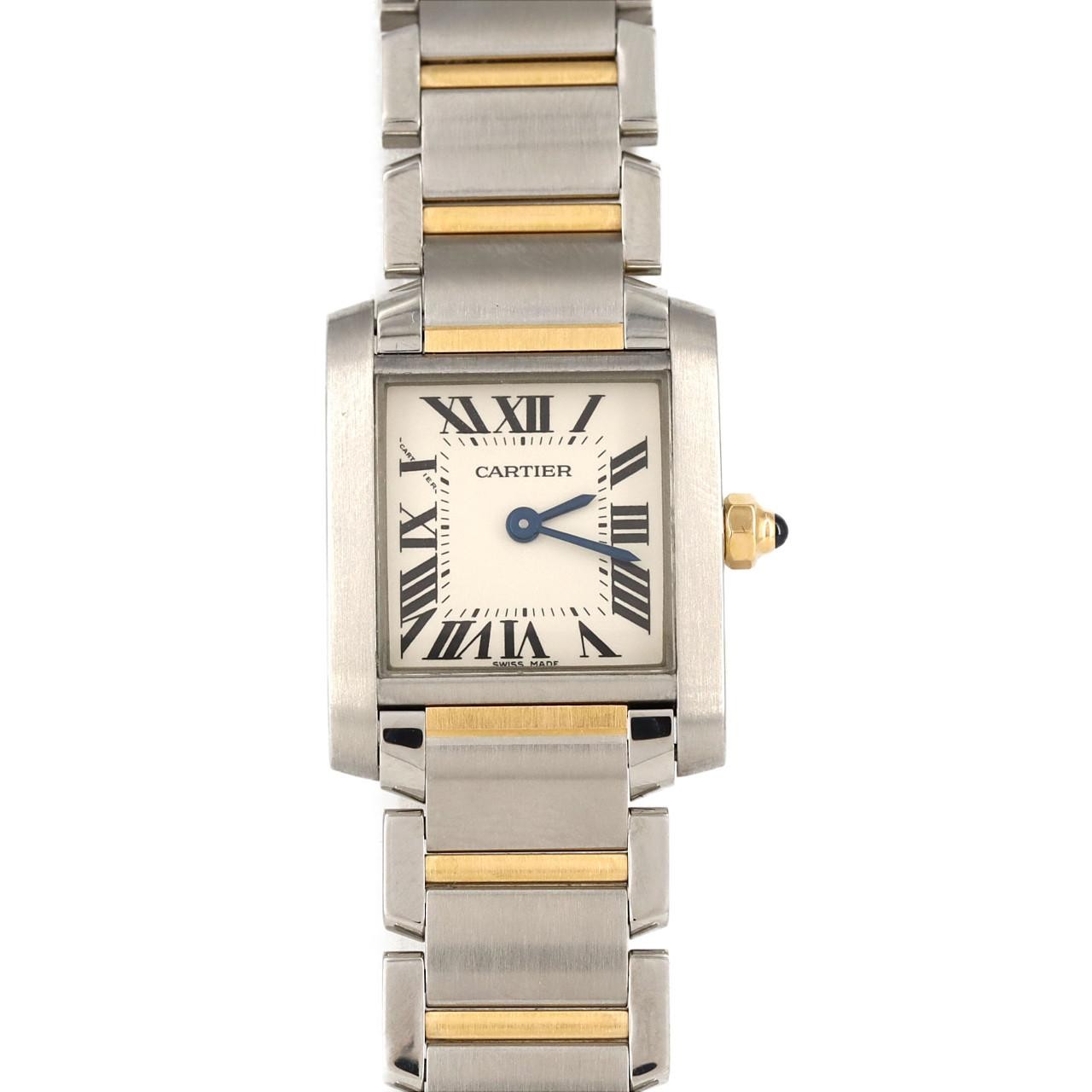 Authentic Cartier Tank Francaise SM Gold & Steel W51007Q4 SSxYG Quartz  #270-...