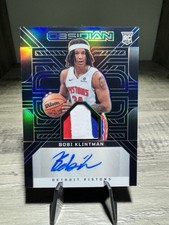 Bobi Klintman Rookie Jersey Ink Auto 56/125 2024-25 Panini Obsidian Pistons RC