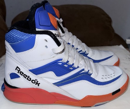 Reebok The Pump Twilight Zone Mens 7.5 New York Knicks White/Blue/Orange V48633