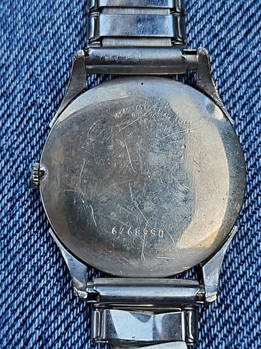 AUTHENTIC BULOVA 10K RGP FOR REPAIR MEN'S BLACK DIAL VINTAGE WATCH THIN - Picture 3 of 10