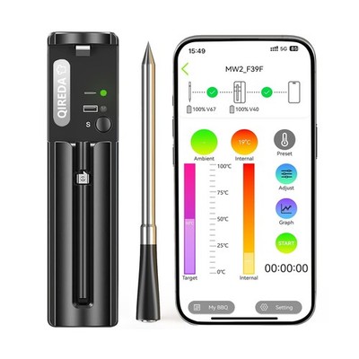 Wireless Meat Thermometer with 800 ft Remote Range, Bluetooth 5.3 Digital Wir...