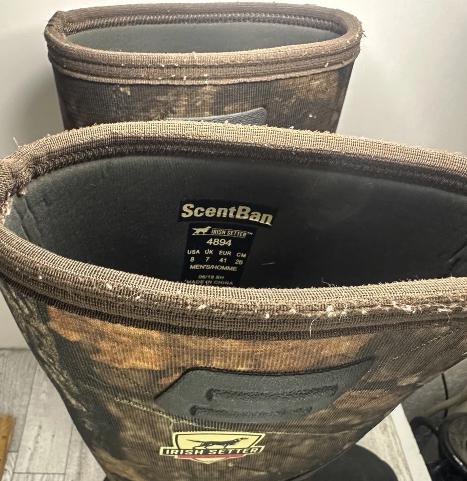 Red Wing Irish Setter Sent Bend Knee High Fit Rubber Hunting Boots Men's Size 8 - Image 4 of 4