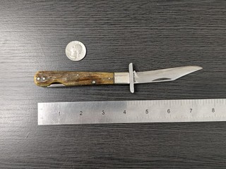 Vintage Ka Bar Olean NY Lockback with Swing Guard Folding Knife Pocketknife