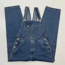Vintage Faded Glory Bib Overalls Mens Size Medium Denim Carpenter 90s Y2K