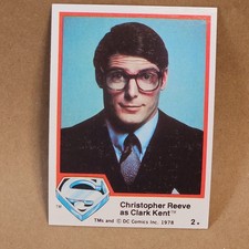 Vintage 1978 DC Superman Card #2 Christopher Reeve As Clark Kent Non-Sport Card