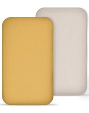 Ultra Soft Muslin Bassinet Sheets 2 Pack, 33x20 Fitted, Breathable for Newborns