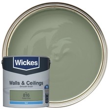 Vinyl Matt Emulsion Pastel Olive 816 Green Interior Wall Ceiling Paint 2.5L Plus
