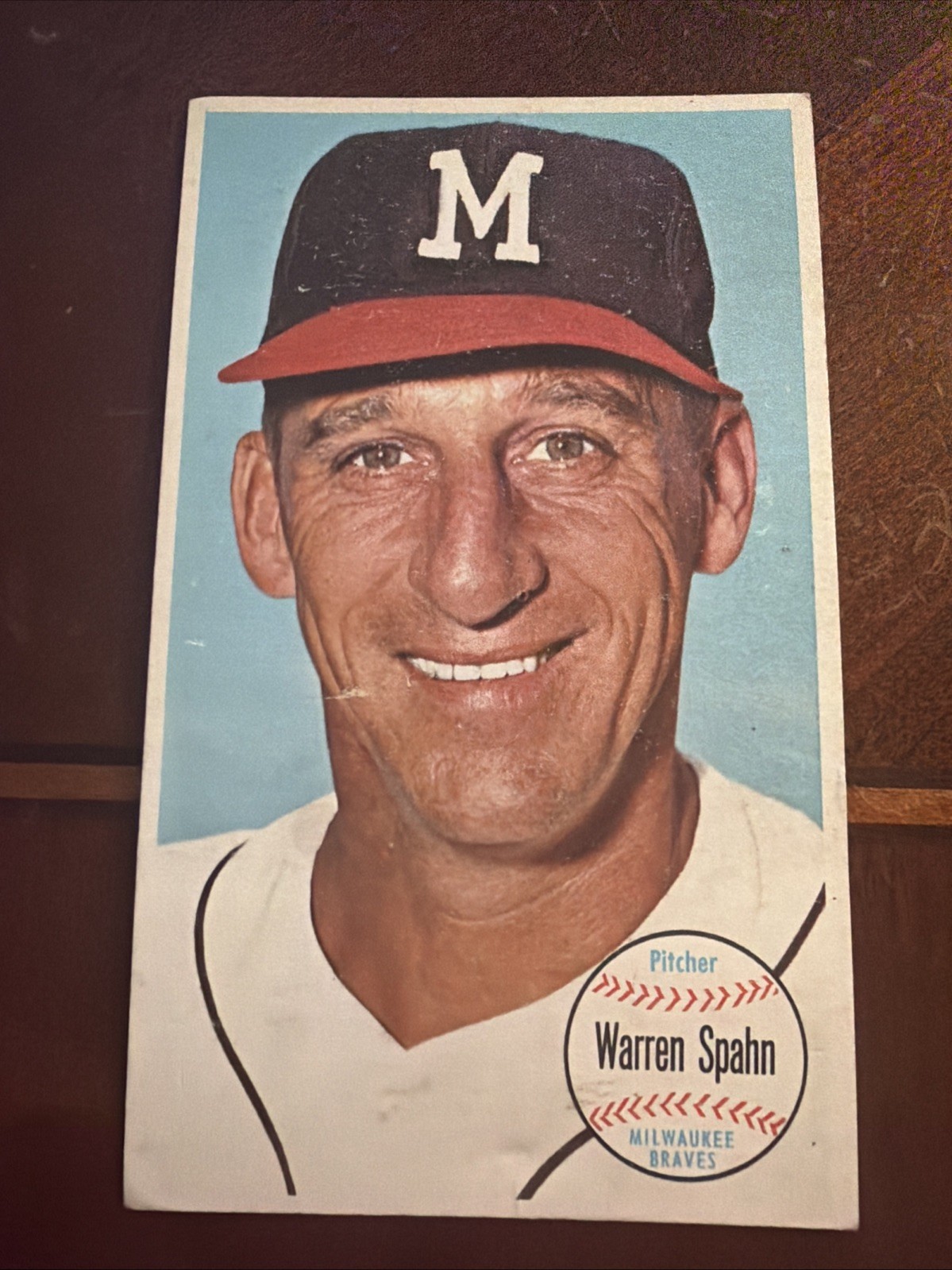 1964 Topps Giant #31 Warren Spahn Milwaukee Braves VGEX