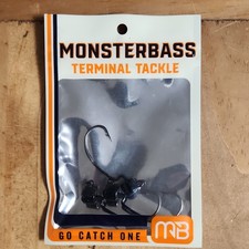 Monsterbass Ned EWG Jighead 3/16 oz Black & B...