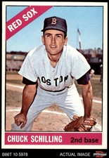 1966 Topps #6 Chuck Schilling Red Sox 8 - NM/MT