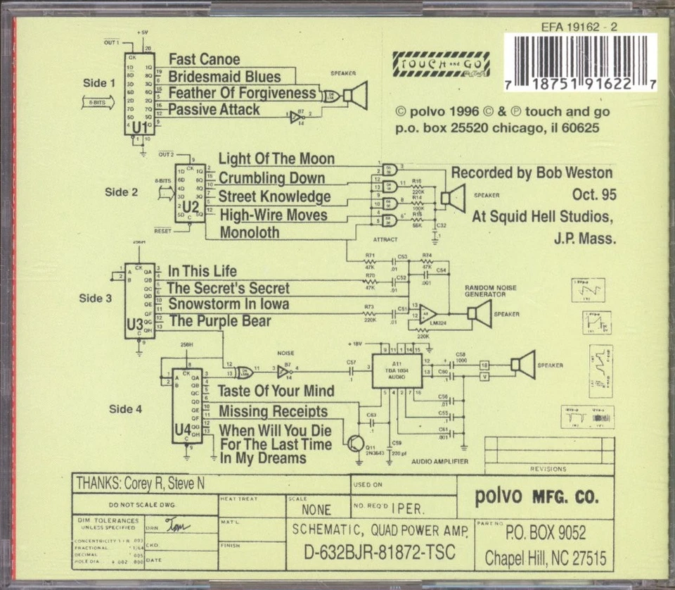 Polvo Explodierte Zeichnung CD USA Touch And Go 1996 TG162CD - Bild 2 von 3