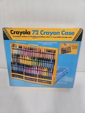 VINTAGE SEALED Crayola 72 Crayons Portable Plastic Storage Case 7740