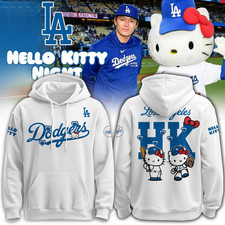 HOT NEW ITEM Los Angeles Dodgers x Hello Kitty Night 2026 New Hoodie All Size