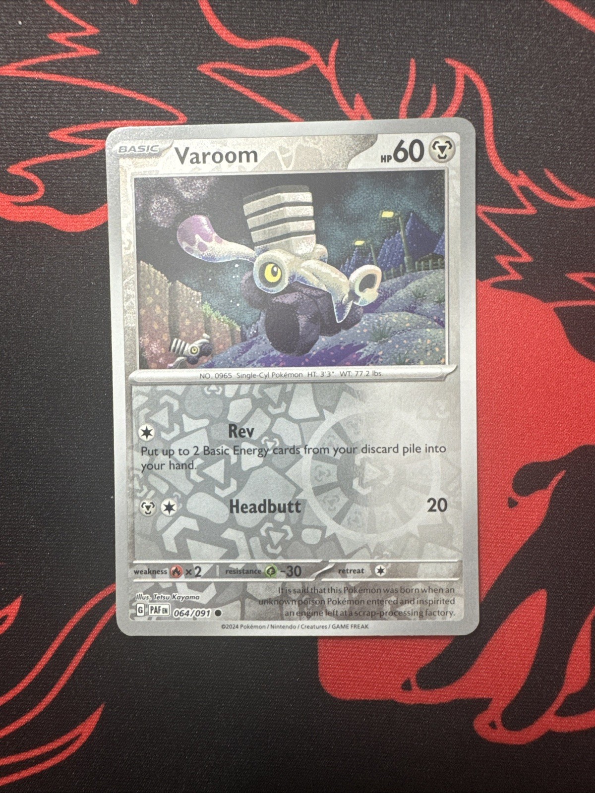 Pokemon Paldean Fates Varoom Reverse Holo Common Card 064/091 NM