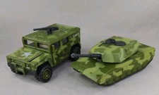 Soma Die-cast Metal & Plastic US ARMY Vehicles Hummer jeep & Tank soma 1998