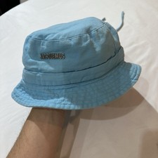 Jacquemus Bucket Hat  Blue Colour Size 56 / Small