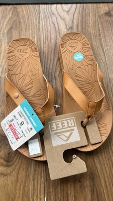 Reef Women Flip Flops Cushion Porto Cruz Size 7 UK Nutural/Tan Brand New - Image 1 of 4