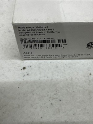 Apple AirPods 4 MXP63LL/A (A3050 A3053 A3058) Earbuds w/ Case (4th