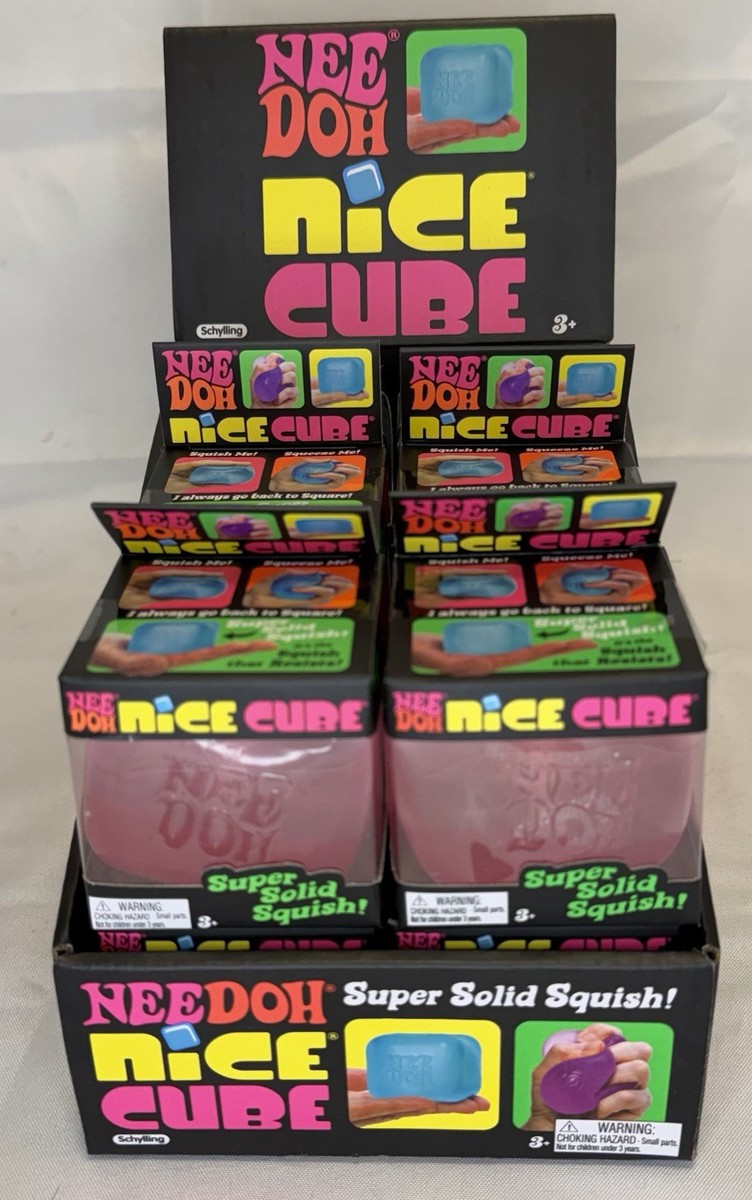 NeeDoh Nice Cube Super Solid Squish Pink Stress Toy New in Box | eBay