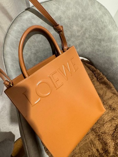 LOEWE brown leather tote bag