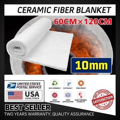 10mm Ceramic Fiber Blanket For High Temperature Pipe Insulation 60cm* 120cm