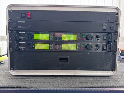 Shure UR4D Quad Pack System w/ 4-Lavs , 4-Handhelds, Multicoupler, Antennas