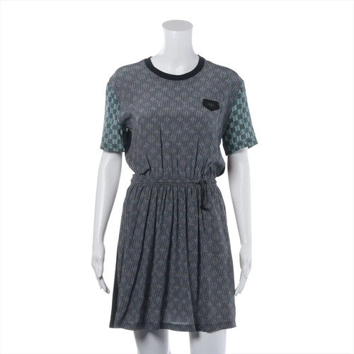 Louis Vuitton, Louis Vuitton Silk x cotton Dress M Ladies' Black x multicolor FHRO12RVC LV pop