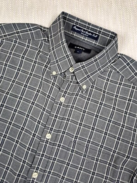 Men Gant Shirt Grey 38 / M / 46