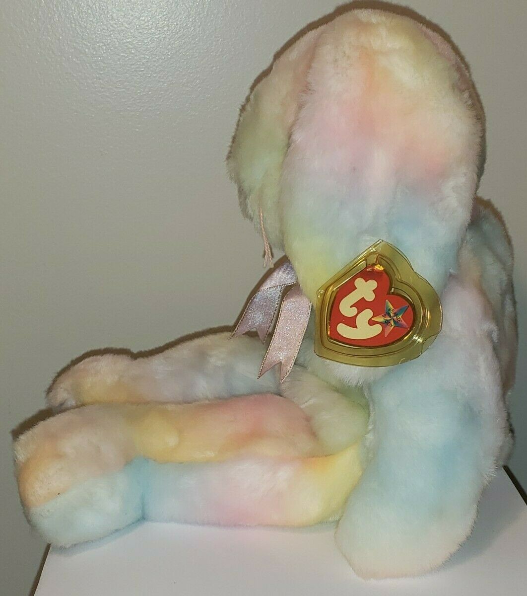 Ty Large Plush Beanie Buddy HIPPIE the Ty-Dyed Bunny Rabbit 14