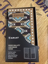 New Ariat Southwestern Pattern Rodeo Checkbook Wallet