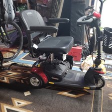 Pride Go-Go 3-Wheel Mobility Scooter Red Black Removable Battery Swivel Seat