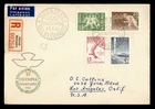 DR WHO 1952 FINLAND FDC? OLYMPICS SPORTS SEMI POST COMBO REGISTERED R60013