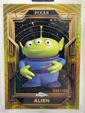 2025 Topps Chrome Pixar Gold Alien #10 Wave Gold Etch 48/100