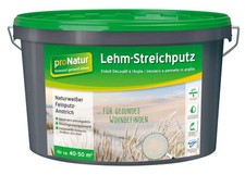 Pronatur Lehmstreichputz 18 kg 0,5 mm fein weiß  Streichputz