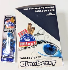 XXL Hemp Rolling Papers Blueberry Hemparillo ( 25 Packs Per Box)
