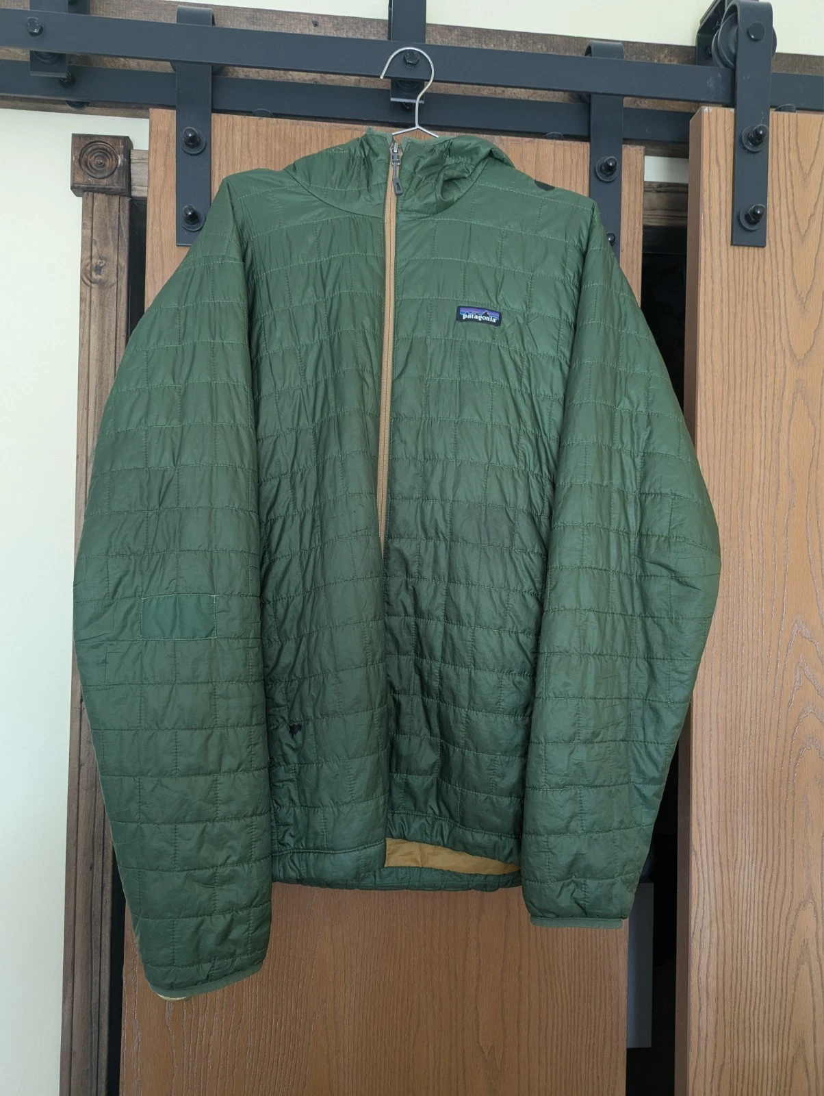 Patagonia Nano Puff Hoody Jacket, XXL, Green/Yellow