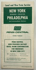 New York - Philadelphia - Penn Central Time Table - Oct 26, 1969